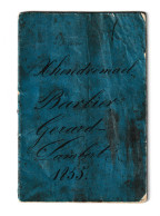 Carnet De Travail, Attestation De Bonnes Vie Et Moeurs De G. Barbier De XHENDREMAEL 1855 -  Sclessin  (B374) - Unclassified