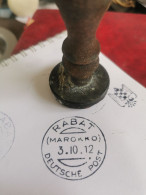 Cachet Rond Post Deutsche Au Maroc - Seals