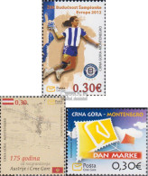 Montenegro 308,309,317 (kompl.Ausg.) Postfrisch 2012 Handball, Abtrennung, Philatelie - Montenegro