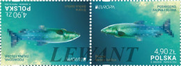 2024.04.25. Europe - Underwater Fauna And Flora - Common Barbel (Barbus Barbus) (tête-bêche) (2) - MNH - Nuovi