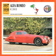 ALFA ROMEO 8C 2900 B Voiture Grand Tourisme Italie Fiche Technique Automobile - Auto's