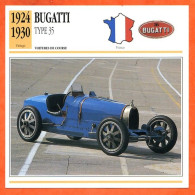 BUGATTI TYPE 35  1924  Voiture  France  Auto Fiche Technique Automobile - Voitures