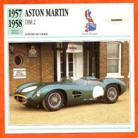 ASTON MARTIN DBR 2 1957 Voiture De Course UK Fiche Technique Automobile - Voitures