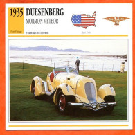DUESENBERG MORMON METEOR 1935 Auto Voiture De Course USA Fiche Technique Automobile - Automobili