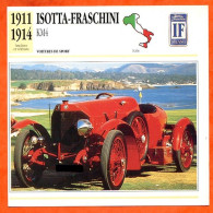 ISOTTA FRASCHINI KM4 1911  Voiture De Sport Italie Fiche Technique Automobile - Auto's