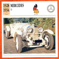 MERCEDES SS 1928  Voiture  Allemagne  Auto Fiche Technique Automobile - Automobili