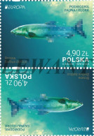 2024.04.25. Europe - Underwater Fauna And Flora - Common Barbel (Barbus Barbus) (tête-bêche) (3) - MNH - Neufs