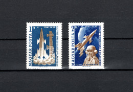 Hungary 1961 Space, Yuri Gagarin Set Of 2 MNH - Europa