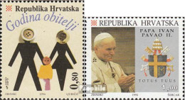 Kroatien 290,291 (kompl.Ausg.) Postfrisch 1994 Familie, Papst - Kroatien