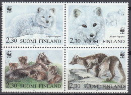 FINNLAND  1202-1205, Postfrisch **, WWF, Weltweiter Naturschutz: Polarfuchs, 1992 - Ongebruikt