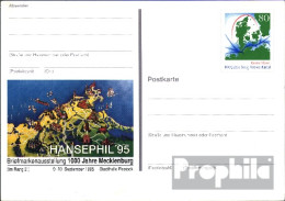 BRD PSo38 Amtliche Sonderpostkarte Gefälligkeitsgestempelt Gebraucht 1995 HANSEPHIL 95 - Otros & Sin Clasificación