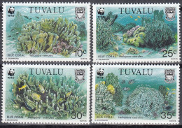 TUVALU  638-641, Postfrisch **, WWF, Weltweiter Naturschutz: Blaue Koralle, 1992 - Tuvalu (fr. Elliceinseln)