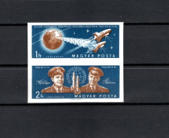 Hungary 1962 Space, Vostok 3 And 4 Set Of 2 Imperf. MNH -scarce- - Europa