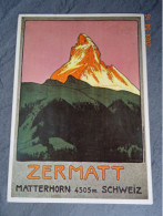 PLAKAT FUR VERKEHRSVEREIN 1908  EMILE CARDINAUX - Zermatt