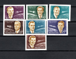 Hungary 1962 Space, Astronauts And Cosmonauts Set Of 7 Imperf. MNH -scarce- - Europa