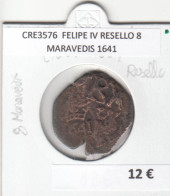 CRE3576 MONEDA ESPAÑA FELIPE IV RESELLO 8 MARAVEDIS - Altri & Non Classificati