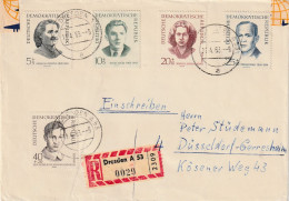 DDR 1963, Registered Letter Sent From Dresden To Düsseldorf-Gerresheim - Cartas & Documentos