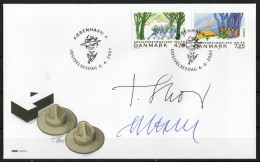 Martin Mörck. Denmark 2007. CEPT. Scouting. Michel 1470 - 1471 FDC. Signed. - FDC