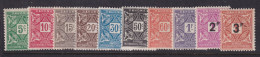 Dahomey, Scott J9-J18 (Yvert TT9-TT18), MHR - Unused Stamps