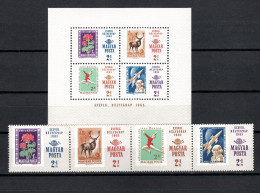 Hungary 1965 Space, Stamp Day, Sport Etc. Set Of 4 + S/s MNH - Europa