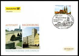 2011 Joint Germany And Japan, OFFICIAL FDC GERMANY WITH STAMP + SPECIAL POSTMARK: World Heritage Site - Emisiones Comunes