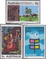 Australien 452,453,454 (kompl.Ausg.) Postfrisch 1970 Kongress, Weihnachten, UNO - Ungebraucht