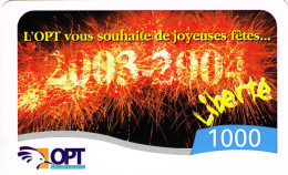 NOUVELLE CALEDONIE NEW CALEDONIA Telecarte Phonecard Prepayee Prepaid Liberte 1000 F Joyeusesfetes Ex. 2005 UT B - Nuova Caledonia