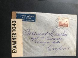 18-7-41 Swiss Censor Cover To Bernard Shaw Welwyn Herts. England Also Photo Enclosed See Photos - ...-1845 Vorphilatelie
