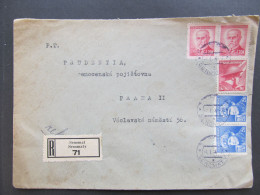 BRIEF Šanov Senomaty Rakovník - Praha 1946 Provisorium /// P8520 - Briefe U. Dokumente