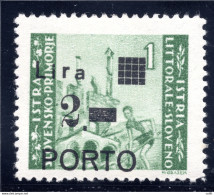 Istria Litorale Sloveno Porto 2 Lire Varietà N. 9na - Ortsausgaben/Autonome A.