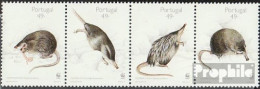 Portugal 2174-2177 Viererstreifen (kompl.Ausg.) Postfrisch 1997 Pyrenäen-Desman - Unused Stamps