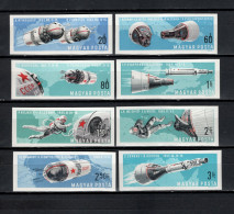 Hungary 1966 Space Flights Set Of 8 Imperf. MNH -scarce- - Europa