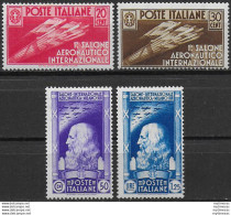 1935 Italia Salone Aeronautica 4v. Mc MNH Sassone N. 384/87 - Otros & Sin Clasificación