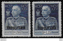 1925-26 Tripolitania Giubileo 2v. Bc. MNH Sassone N. 26/27 - Other & Unclassified