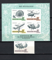 Hungary 1967 Space, Aerophila 67, Aviation Stamp + S/s Imperf. MNH -scarce- - Europe