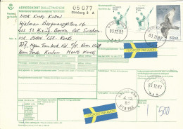 Schweden 1982, 50 Kr.+2x7 Kr. Auf Luftpost Paketkarte V. Göteborg N. Hong Kong - Other & Unclassified
