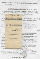 Preussen 1858, Insinuations Dokument M. R2 COSEL U. K2 Gnadenfeld. Oberschlesien - Covers & Documents