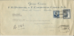 Spanien 1937, Luftpost Einschreiben Brief V. Barcelona I.d. Schweiz - Sonstige & Ohne Zuordnung