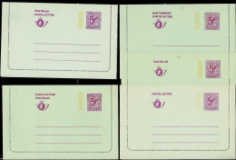 Carte Neuve N° 43 :  Les 5 Cartes 5,00 Frs Violet - Carte-Lettere