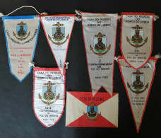 Portugal 7 Bandeirolas Casa Do Pessoal Porto De Lisboa 1967 - 1974 Port De Lisbonne 7 Fanion Lisbon Port 7 Pennant - Other & Unclassified