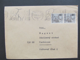 BRIEF Praha Pardubice ZOO Elefant Elephant  1973 /// P8504 - Cartas & Documentos