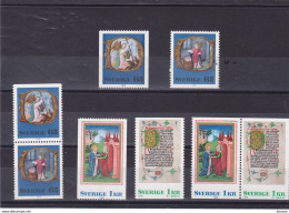 SUEDE 1976 NOËL Yvert 947-949 + 946a-946b + 948b NEUF** MNH Cote 3,50 Euros - Ongebruikt