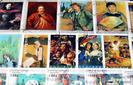 Motive Briefmarken-200 Verschiedene Gemälde Marken - Tableaux