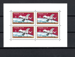 Hungary 1970 Space, Soyuz 6-7-8, Sheetlet MNH - Europa