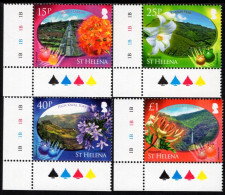 Saint Helena Island - 2010 - Christmas - Endemic Flowers - Mint Stamp Set - St. Helena