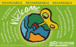 PREPAID PHONE CARD TELECOM WELCOME RICARICABILE  (E77.17.1 - [2] Sim Cards, Prepaid & Refills