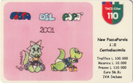 RICARICA TIM 110 FESTA MAMMA 2001  (E77.1.7 - [2] Sim Cards, Prepaid & Refills