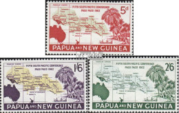 Papua-Neuguinea 43-45 (kompl.Ausg.) Postfrisch 1962 Südpazifik - Papúa Nueva Guinea