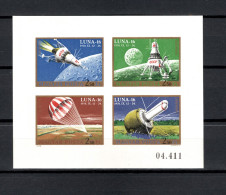 Hungary 1971 Space, Luna 16 Sheetlet Imperf. MNH -scarce- - Europe