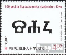 Kroatien 624 (kompl.Ausg.) Postfrisch 2002 Altslawische Akademie - Croatia